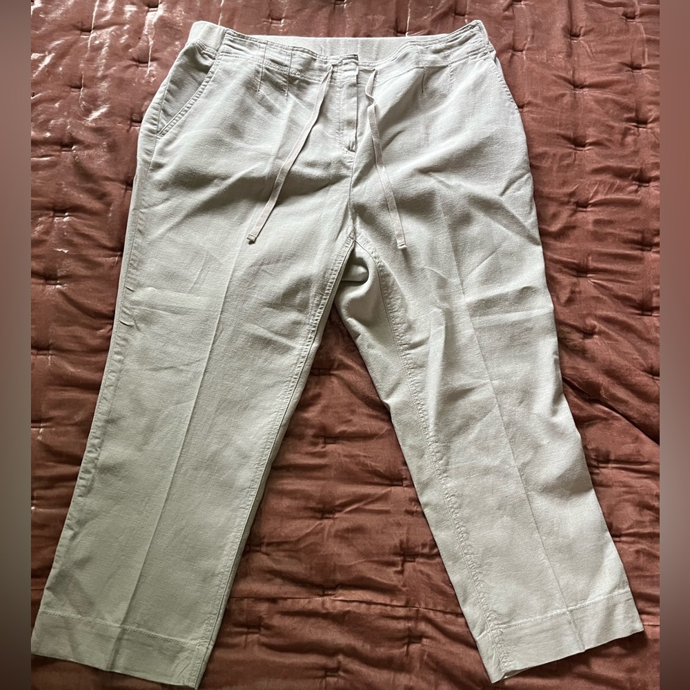 J Jill cropped linen pants